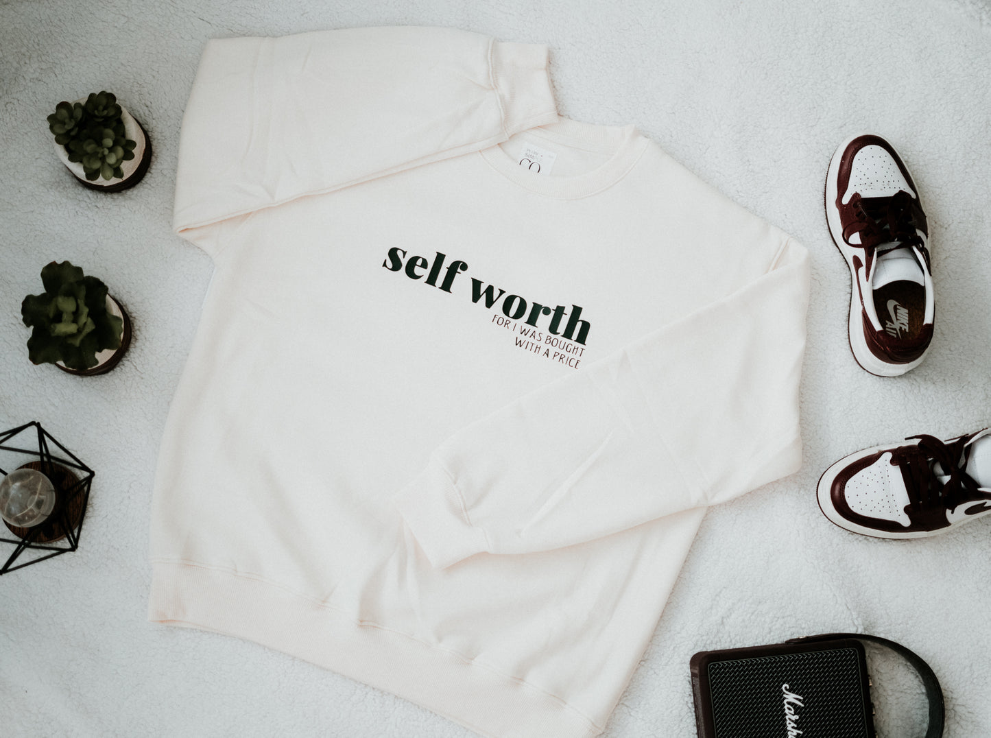 SELF WORTH Unisex Crewneck - Plain + Simple Co.