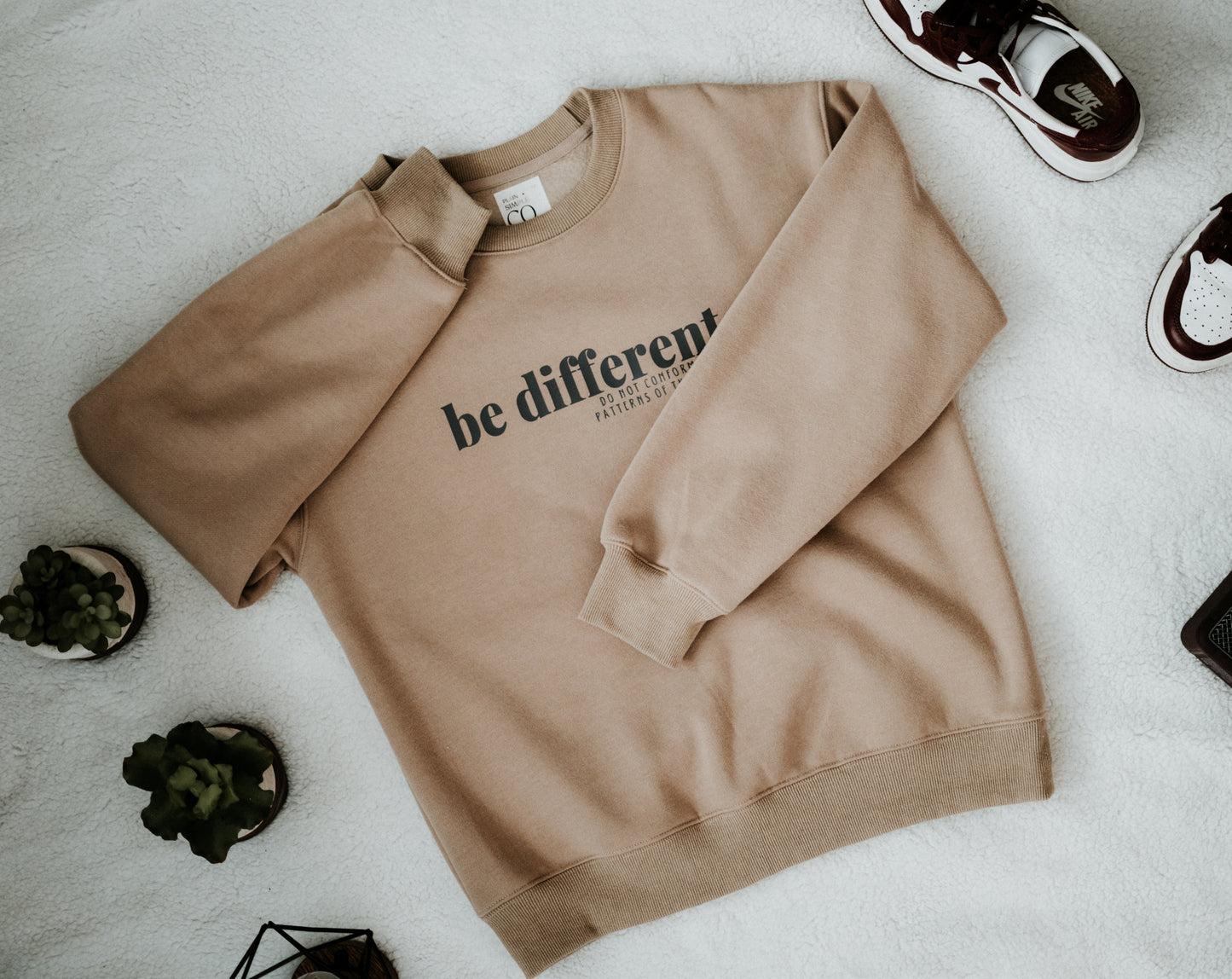 BE DIFFERENT Unisex Crewneck - Plain + Simple Co.