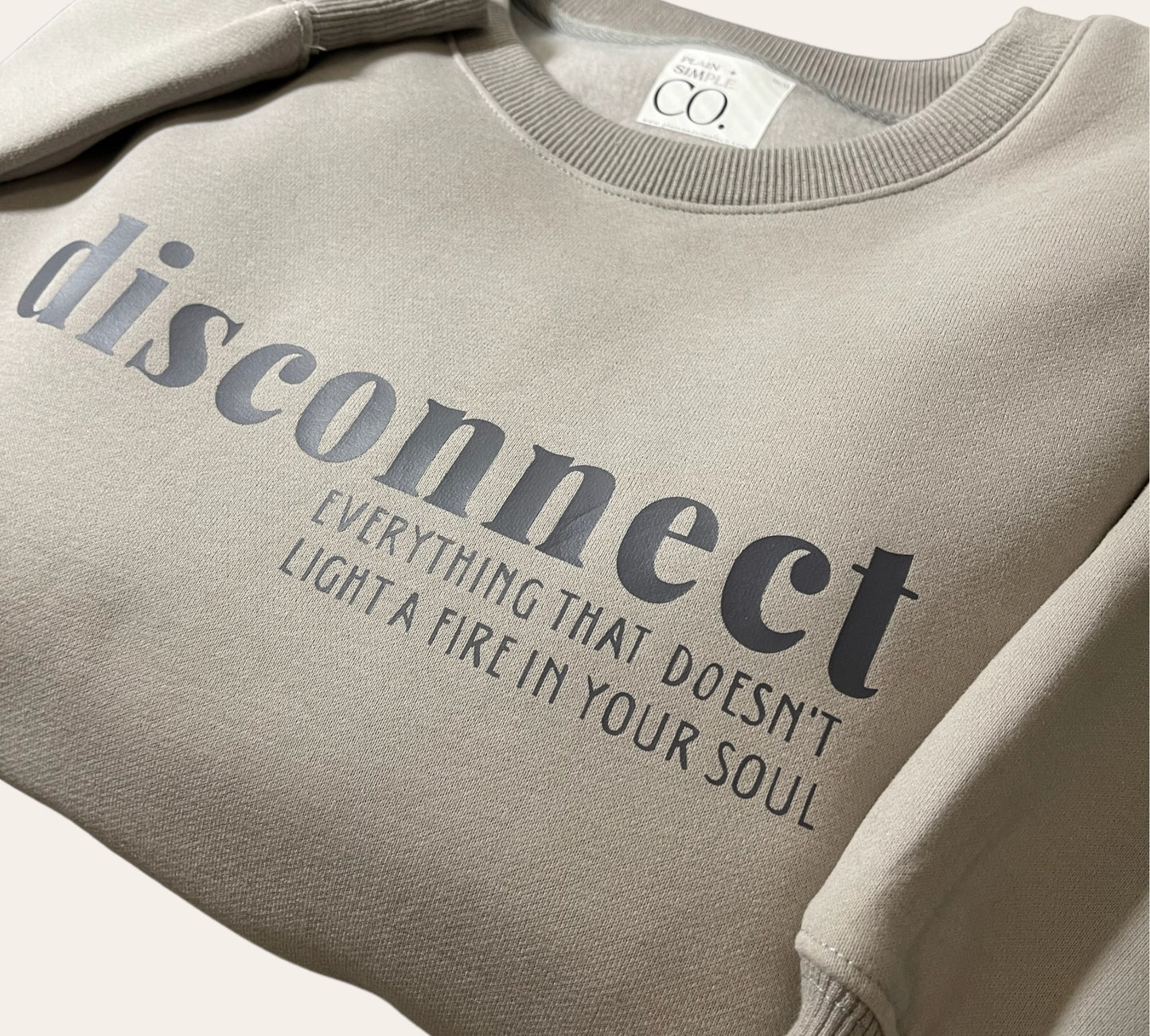 DISCONNECT Unisex Crewneck - Plain + Simple Co.
