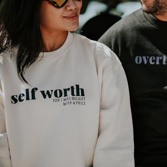SELF WORTH      Unisex Crewneck - Plain + Simple Co.