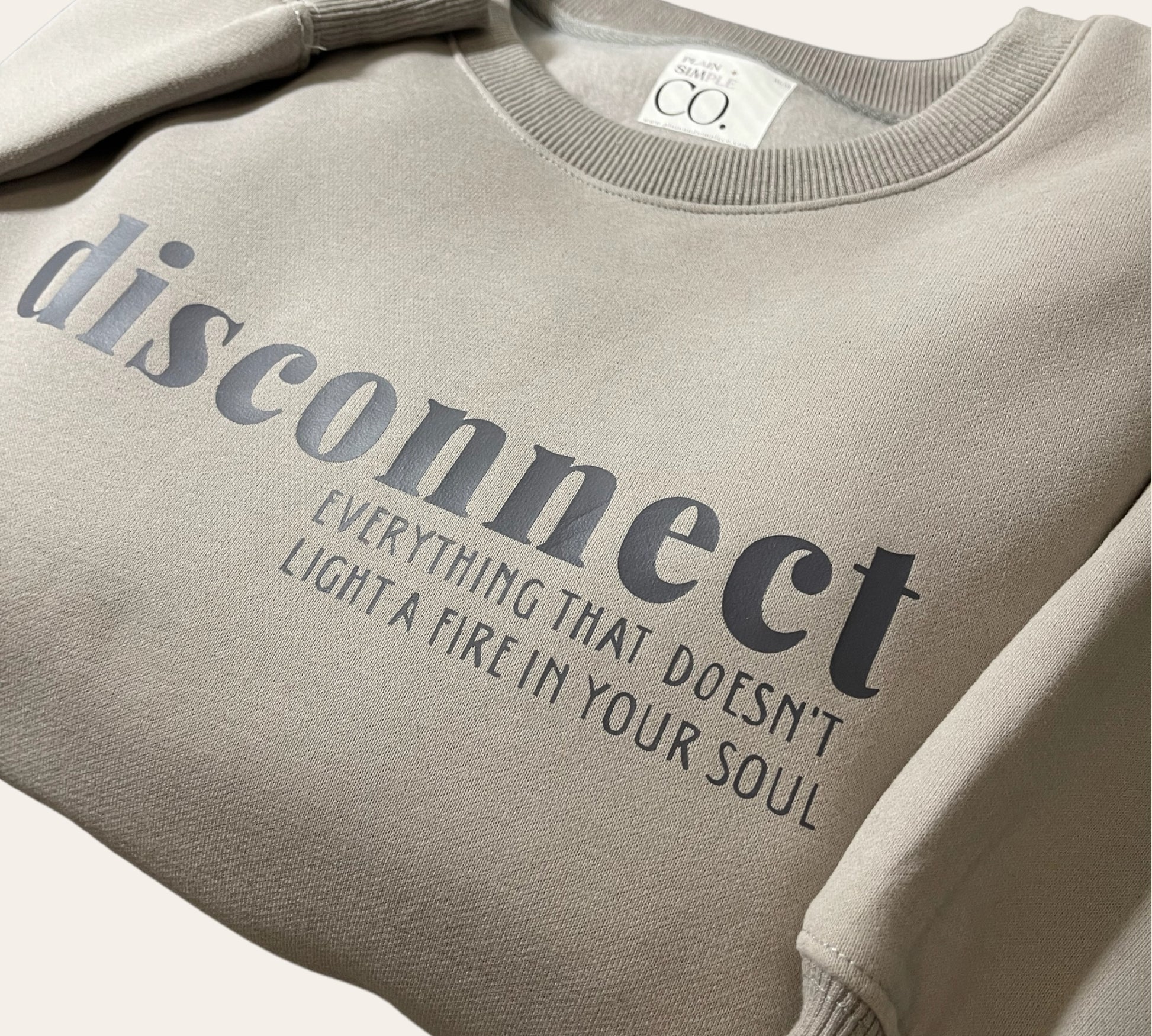 DISCONNECT      Unisex Crewneck - Plain + Simple Co.