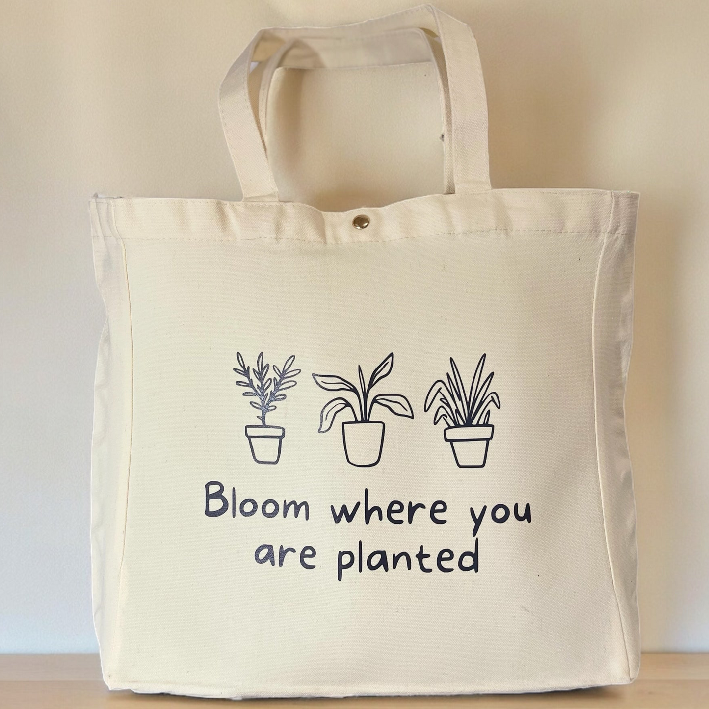 Bloom Where You Are Planted Canvas Tote Bag